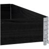 Odlingslåda svart 100x100 cm massiv furu vidaXL 100 x 100 x 21.5 cm – miniatyr 7