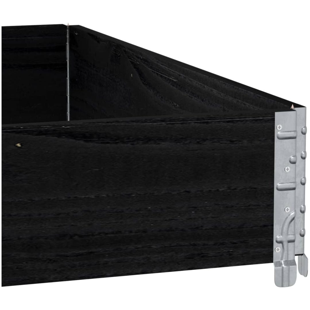 Odlingslåda svart 100x100 cm massiv furu vidaXL 100 x 100 x 21.5 cm – bild 7
