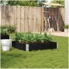 Odlingslåda svart 100x100 cm massiv furu vidaXL 100 x 100 x 21.5 cm – miniatyr 1