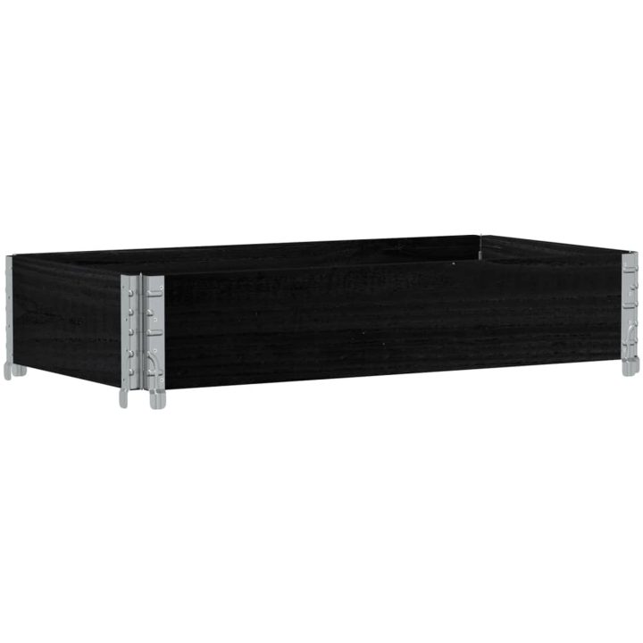 Odlingslåda svart 100x50 cm massiv furu vidaXL 100 x 50 x 21.5 cm – bild 2