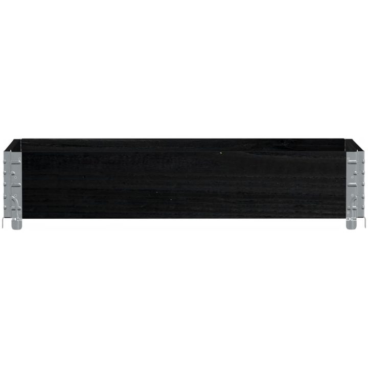 Odlingslåda svart 100x50 cm massiv furu vidaXL 100 x 50 x 21.5 cm – bild 3