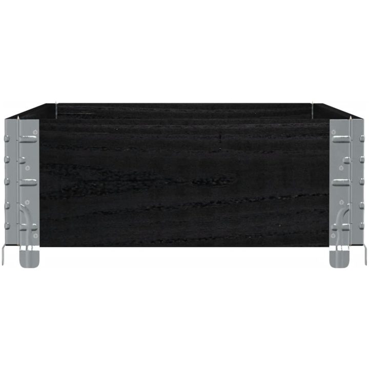 Odlingslåda svart 100x50 cm massiv furu vidaXL 100 x 50 x 21.5 cm – bild 4