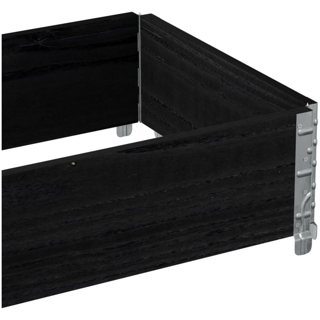 Odlingslåda svart 100x50 cm massiv furu vidaXL 100 x 50 x 21.5 cm – bild 7