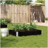 Odlingslåda svart 120x80 cm massiv furu vidaXL 120 x 80 x 21.5 cm – miniatyr 1