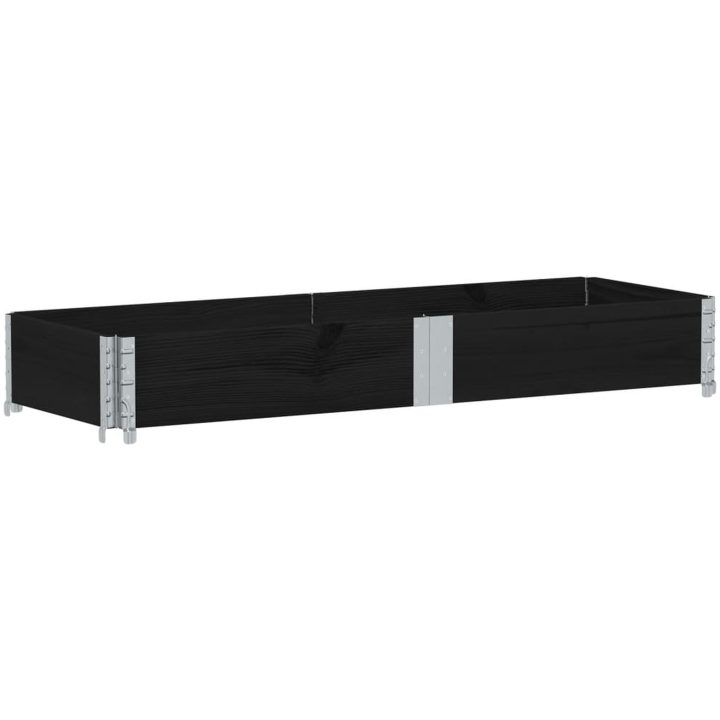 Odlingslåda svart 150x50 cm massiv furu vidaXL 150 x 50 x 21.5 cm – bild 2