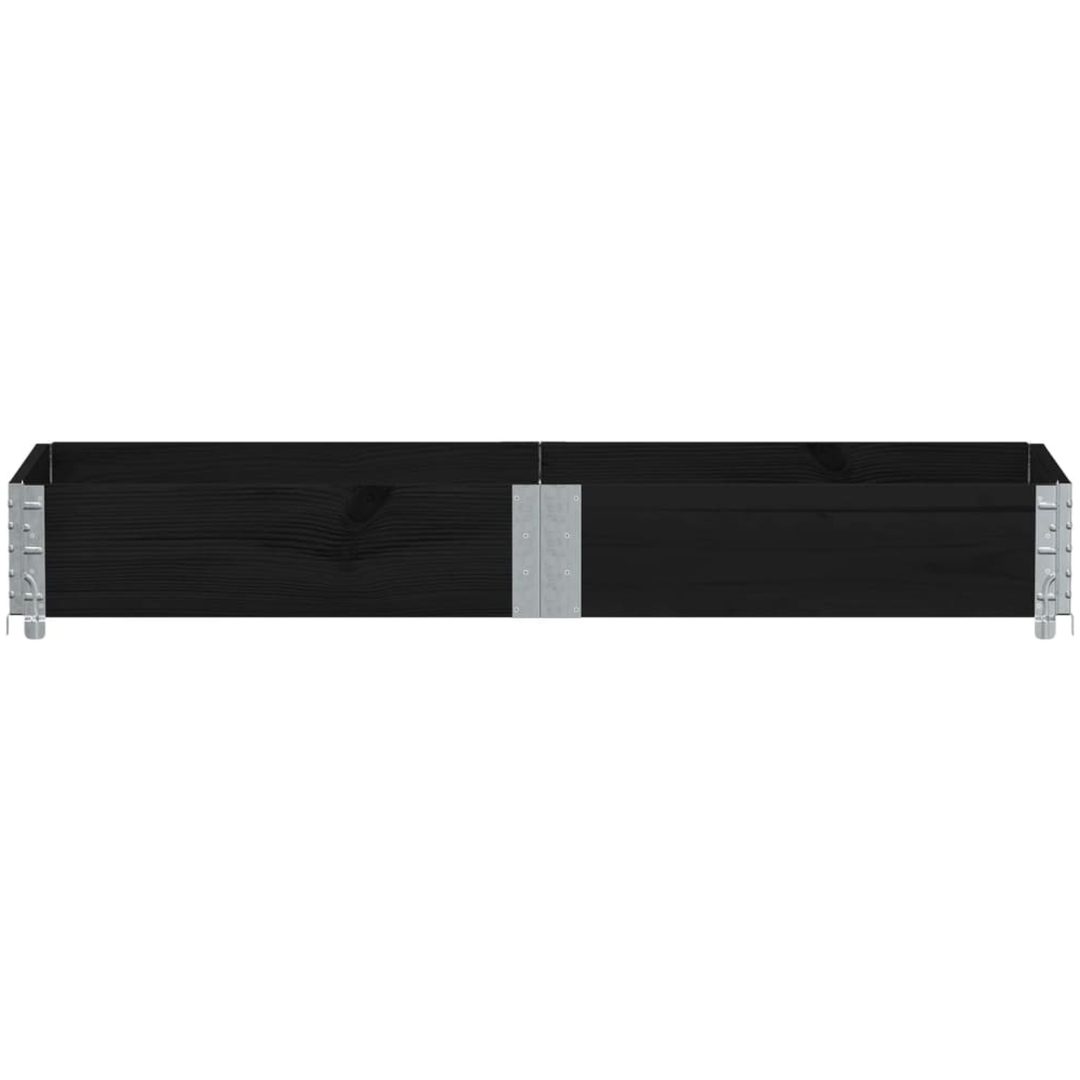 Odlingslåda svart 150x50 cm massiv furu vidaXL 150 x 50 x 21.5 cm – bild 3