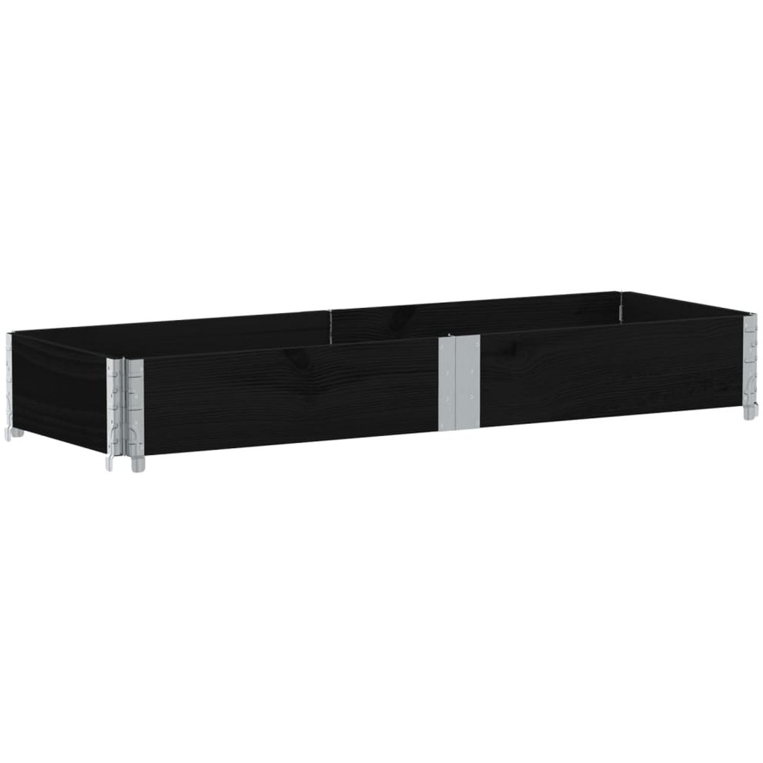 Odlingslåda svart 150x50 cm massiv furu vidaXL 150 x 50 x 21.5 cm – bild 5