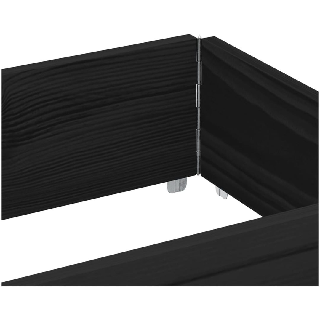 Odlingslåda svart 150x50 cm massiv furu vidaXL 150 x 50 x 21.5 cm – bild 7