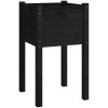 Odlingslåda svart 40x40x70 cm massiv furu vidaXL – miniatyr 2