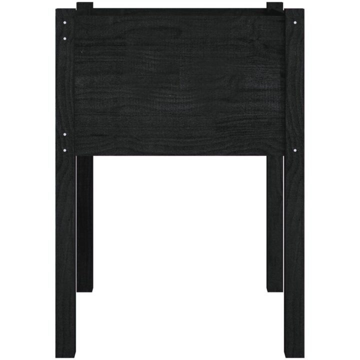 Odlingslåda svart 50x50x70 cm massiv furu vidaXL – bild 4