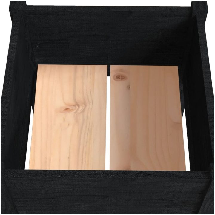 Odlingslåda svart 50x50x70 cm massiv furu vidaXL – bild 5