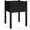 Odlingslåda svart 50x50x70 cm massiv furu vidaXL – miniatyr 7