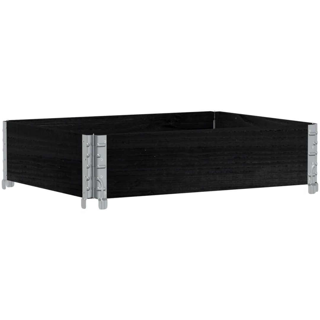 Odlingslåda svart 80x60 cm massiv furu vidaXL 80 x 60 x 21.5 cm – bild 2