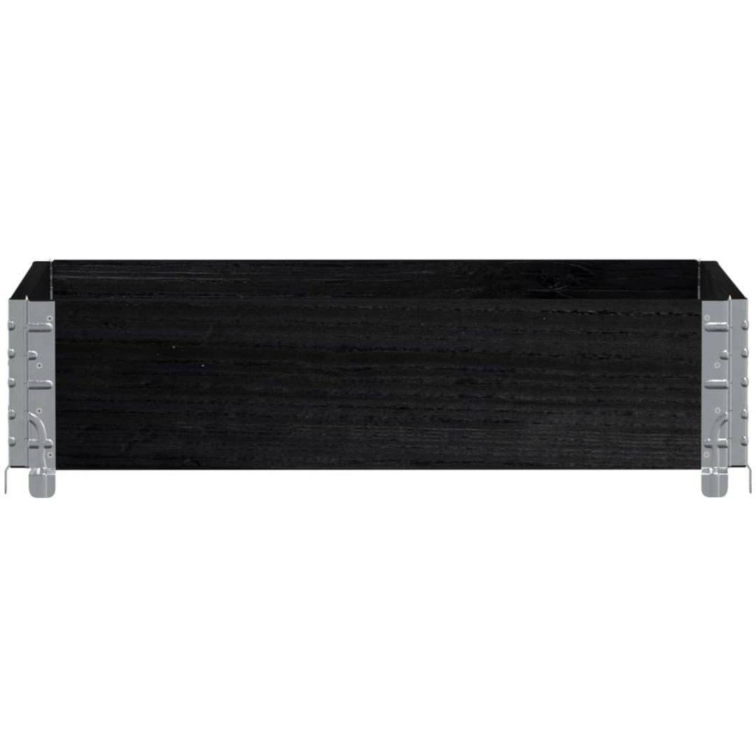 Odlingslåda svart 80x60 cm massiv furu vidaXL 80 x 60 x 21.5 cm – bild 3