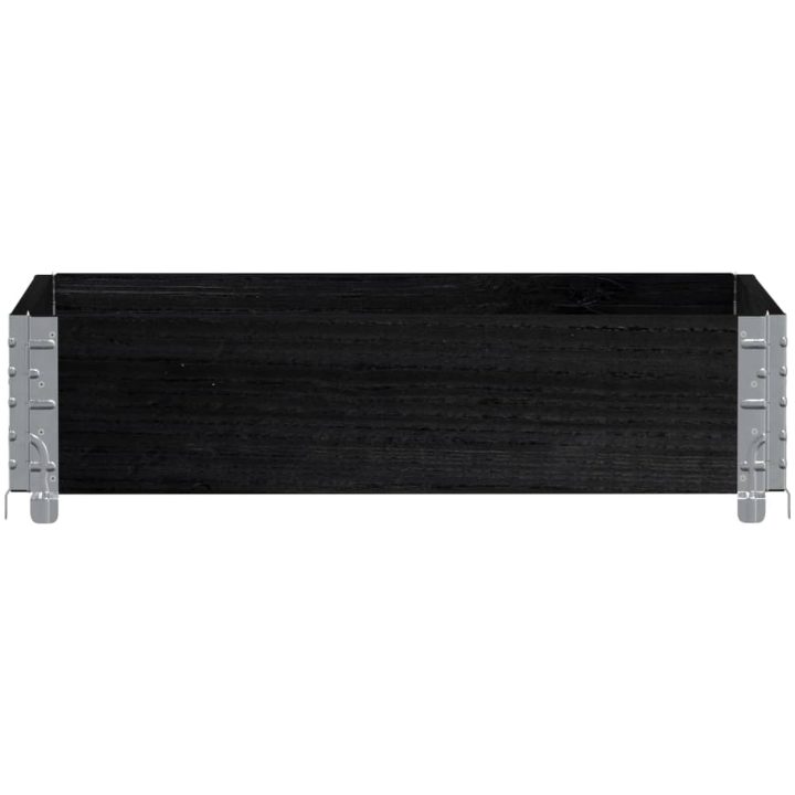 Odlingslåda svart 80x60 cm massiv furu vidaXL 80 x 60 x 21.5 cm – bild 3