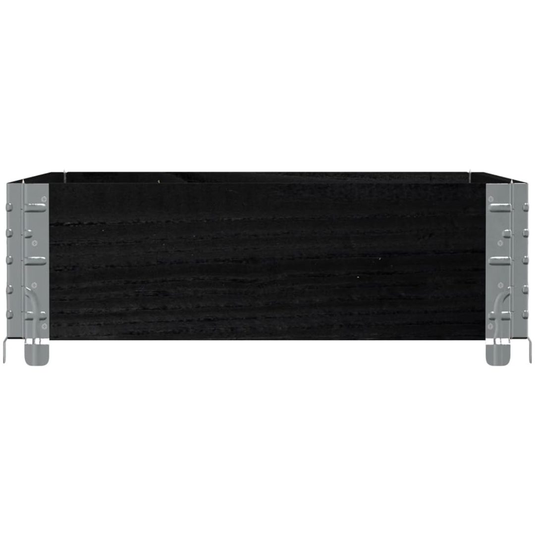 Odlingslåda svart 80x60 cm massiv furu vidaXL 80 x 60 x 21.5 cm – bild 4