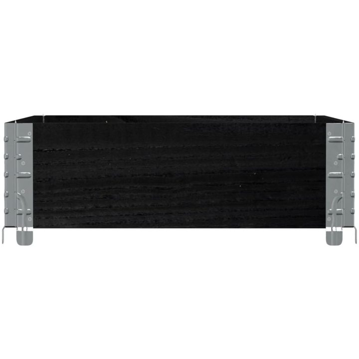 Odlingslåda svart 80x60 cm massiv furu vidaXL 80 x 60 x 21.5 cm – bild 4