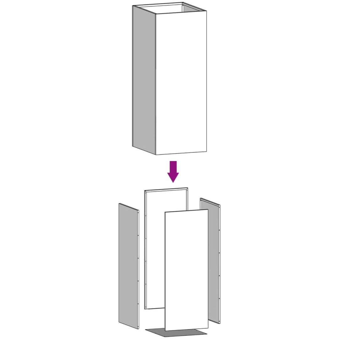 Odlingslåda svart kallvalsat stål vidaXL 32 x 29 x 75 cm – bild 8