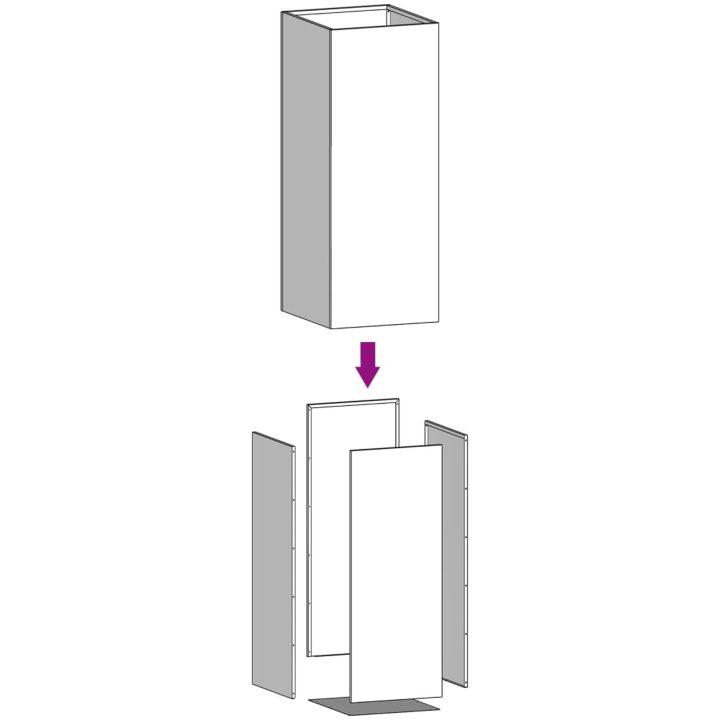 Odlingslåda svart kallvalsat stål vidaXL 32 x 29 x 75 cm – bild 8