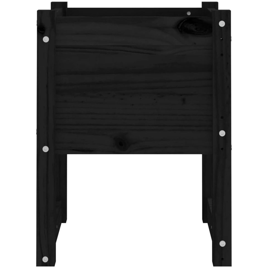 Odlingslåda svart massiv furu vidaXL 40 x 40 x 52.5 cm – bild 4