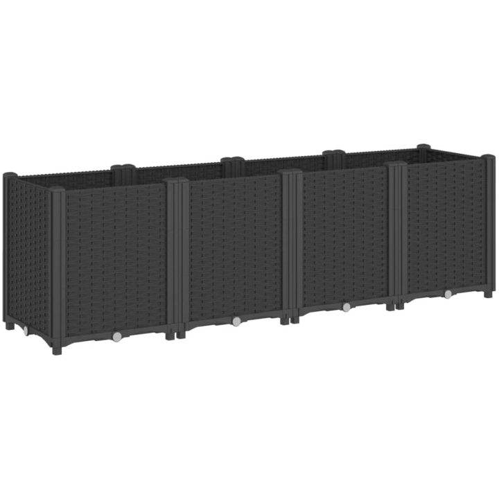 Odlingslåda svart PP vidaXL 160 x 40 x 53 cm – bild 2