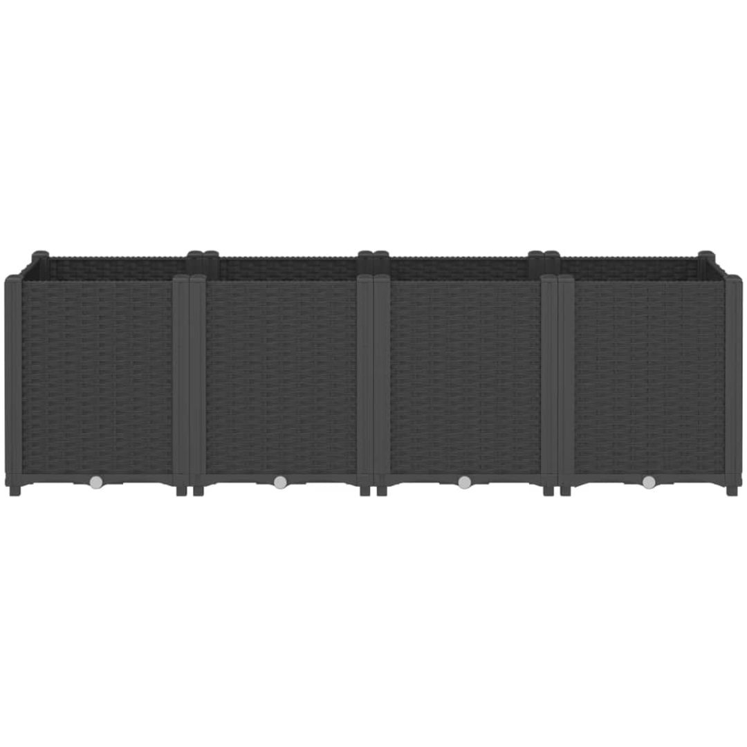 Odlingslåda svart PP vidaXL 160 x 40 x 53 cm – bild 3
