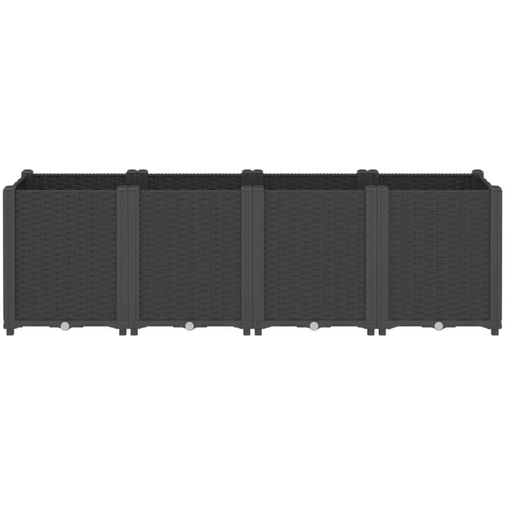 Odlingslåda svart PP vidaXL 160 x 40 x 53 cm – bild 3