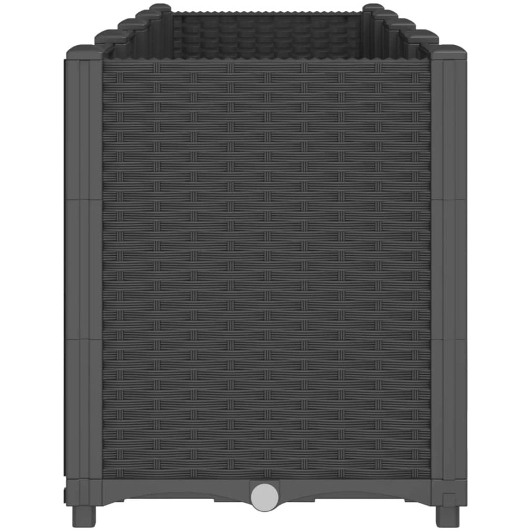 Odlingslåda svart PP vidaXL 160 x 40 x 53 cm – bild 4