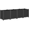 Odlingslåda svart PP vidaXL 160 x 40 x 53 cm – miniatyr 5