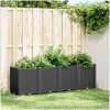 Odlingslåda svart PP vidaXL 160 x 40 x 53 cm – miniatyr 1