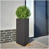 Odlingslåda svart triangulär stål vidaXL 40 x 34.5 x 70 cm – miniatyr 1