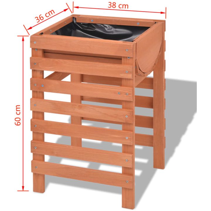 Odlingslåda trä vidaXL 38 x 36 x 60 cm – bild 5
