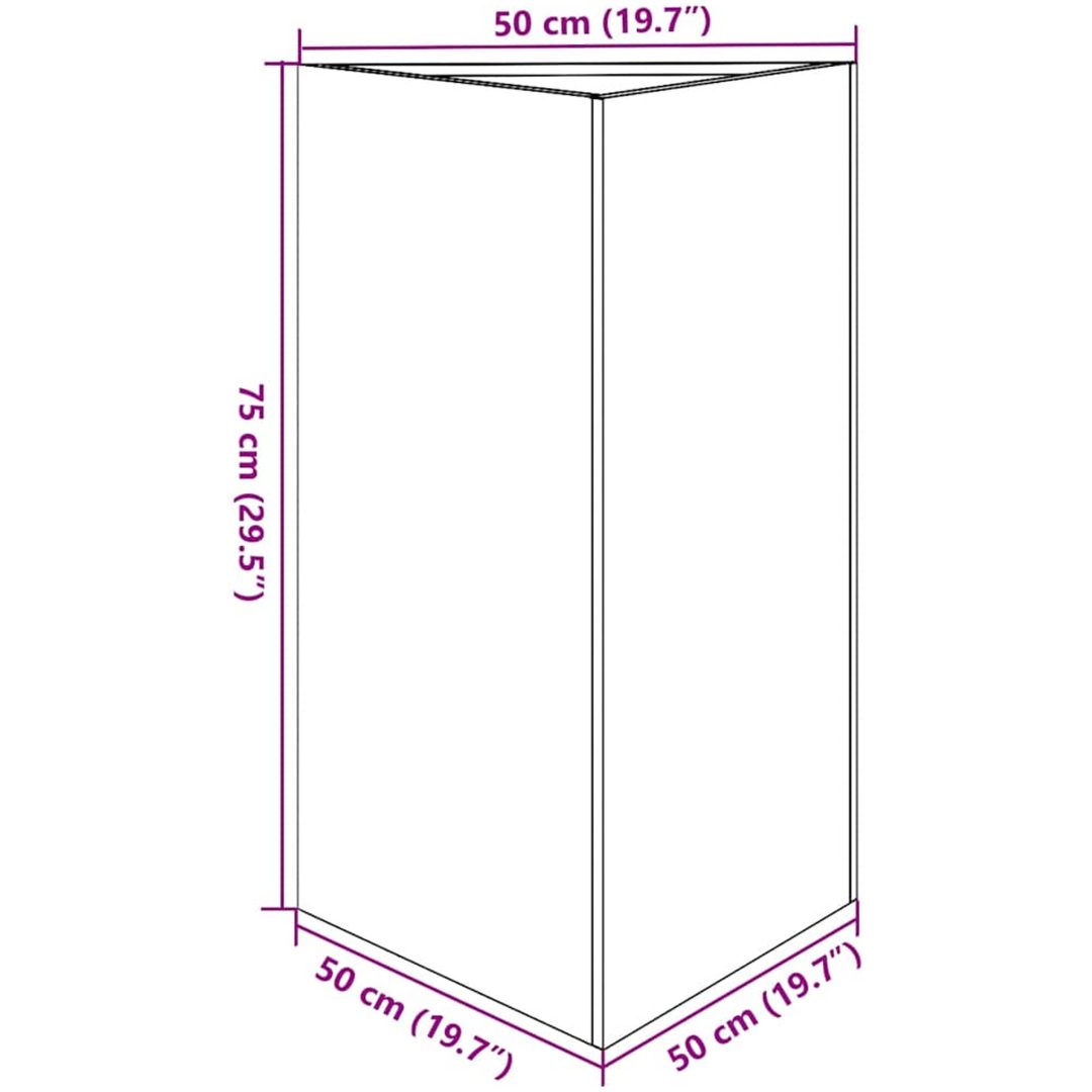 Odlingslåda triangulär galvaniserat stål vidaXL 50 x 43 x 75 cm – bild 11
