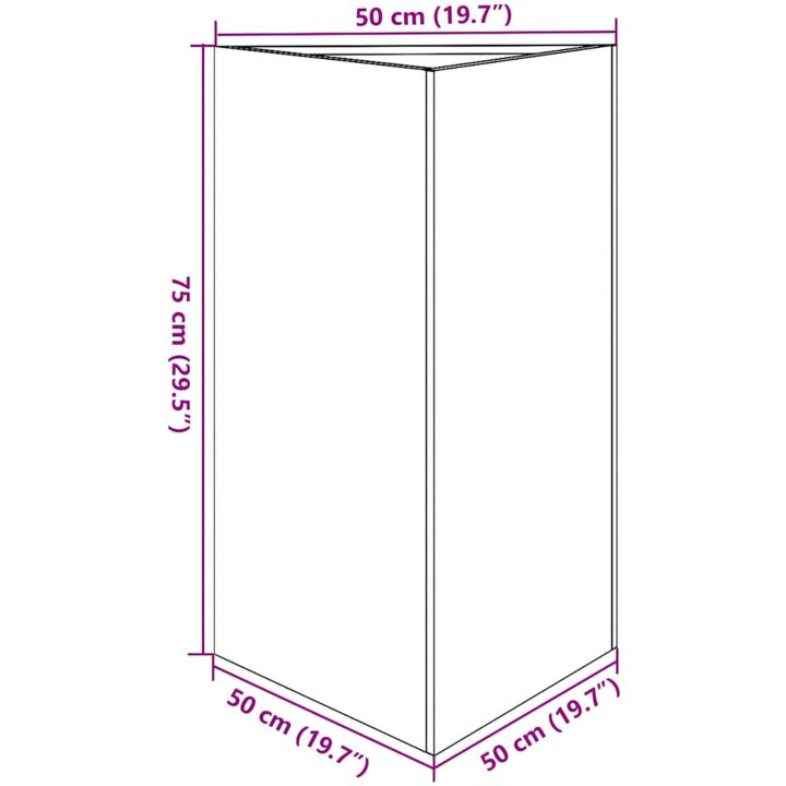 Odlingslåda triangulär galvaniserat stål vidaXL 50 x 43 x 75 cm – bild 11