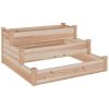 Odlingslåda upphöjd 120x120x56 cm massivt granträ vidaXL – miniatyr 2