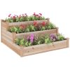 Odlingslåda upphöjd 120x120x56 cm massivt granträ vidaXL – miniatyr 3