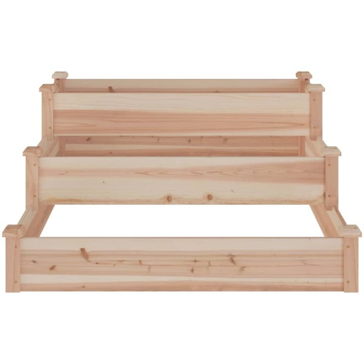 Odlingslåda upphöjd 120x120x56 cm massivt granträ vidaXL – bild 4
