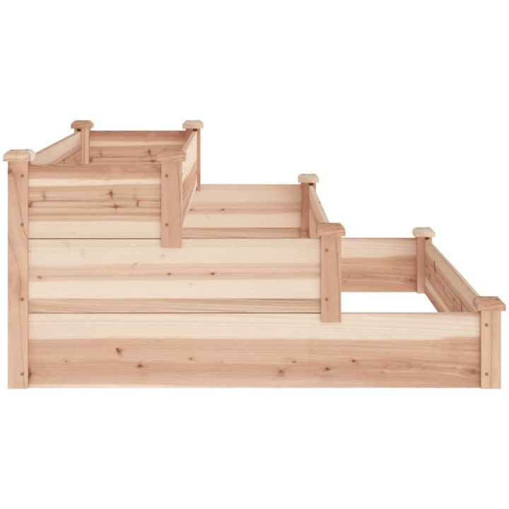 Odlingslåda upphöjd 120x120x56 cm massivt granträ vidaXL – bild 5