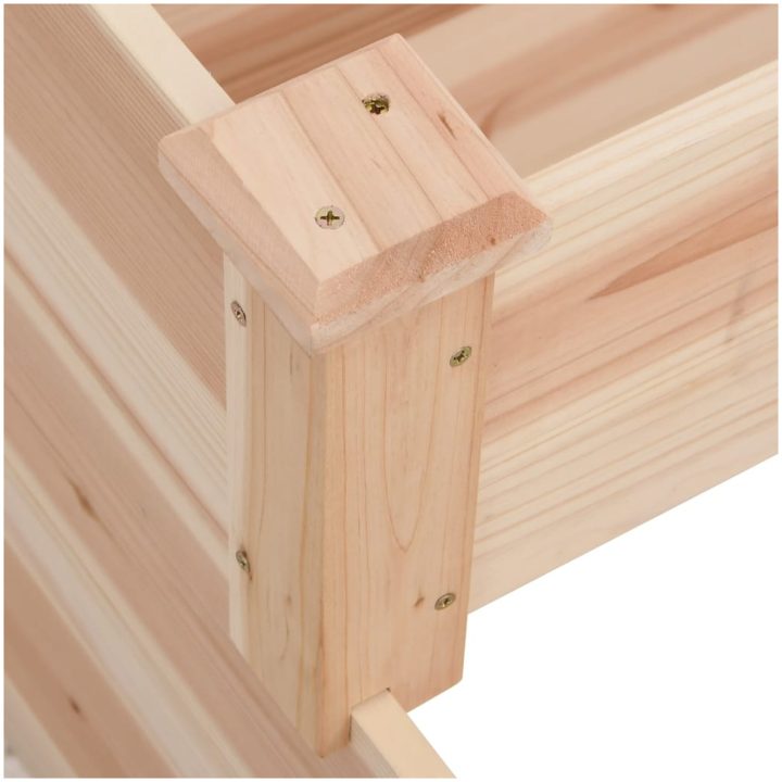 Odlingslåda upphöjd 120x120x56 cm massivt granträ vidaXL – bild 6