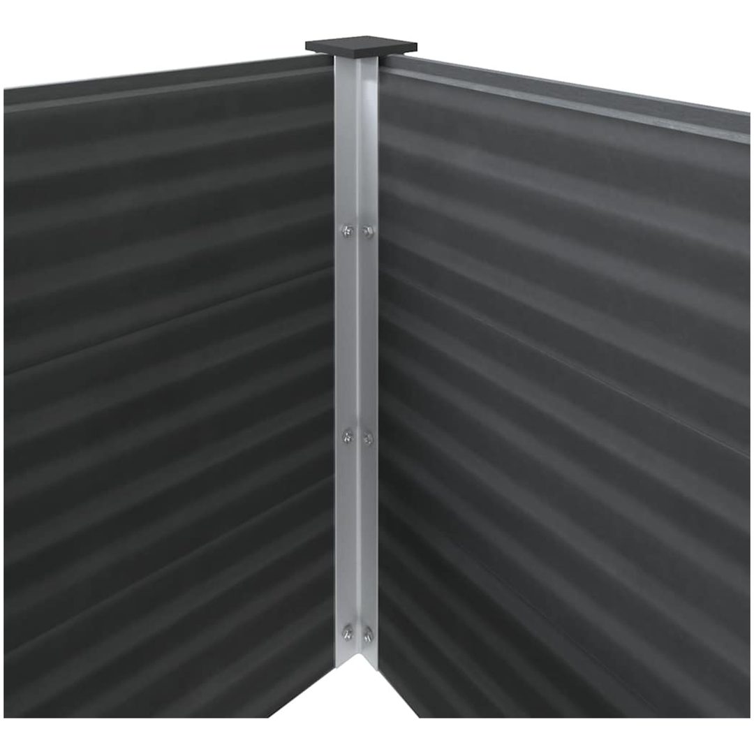Odlingslåda upphöjd 150x100x91 cm WPC grå vidaXL 250 x 100 x 91 cm – bild 6
