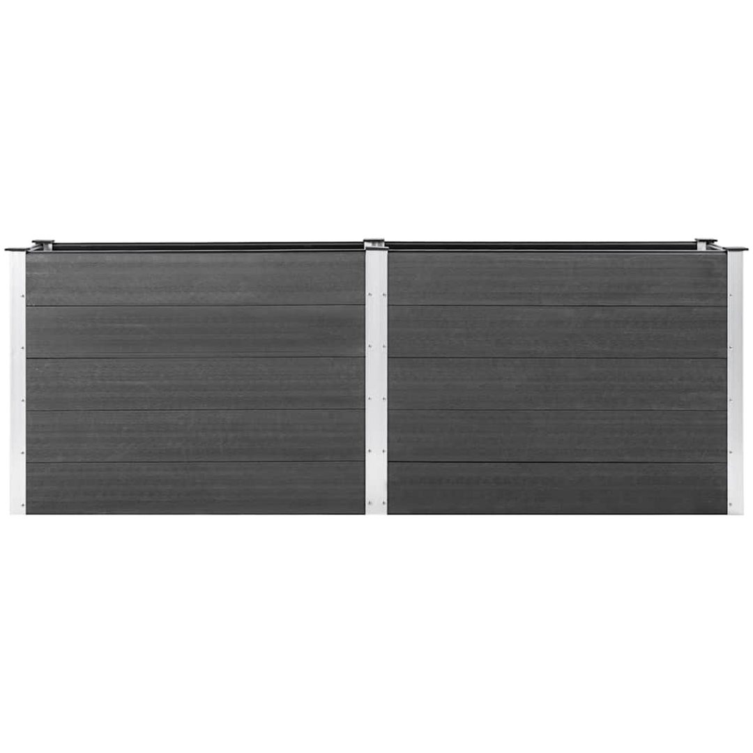 Odlingslåda upphöjd 150x50x91 cm WPC grå vidaXL 250 x 50 x 91 cm – bild 4