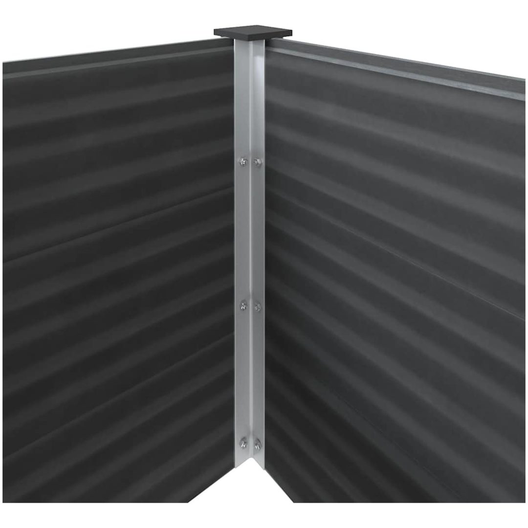 Odlingslåda upphöjd 150x50x91 cm WPC grå vidaXL 250 x 50 x 91 cm – bild 6