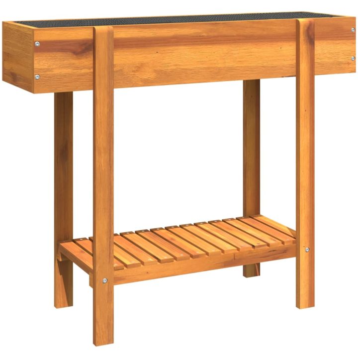 Odlingslåda upphöjd 90x30x75 cm massivt akaciaträ vidaXL – bild 2