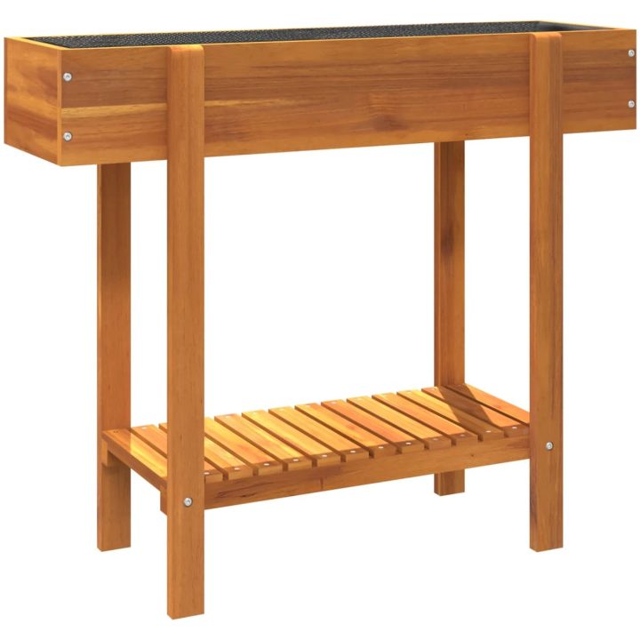 Odlingslåda upphöjd 90x30x75 cm massivt akaciaträ vidaXL – bild 7