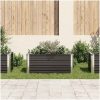 Odlingslåda upphöjd antracit galvaniserat stål vidaXL 100 x 40 x 45 cm – miniatyr 3
