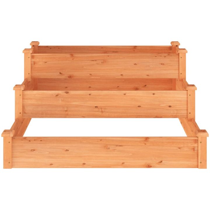 Odlingslåda upphöjd brun 120x120x56 cm massivt granträ vidaXL – bild 4
