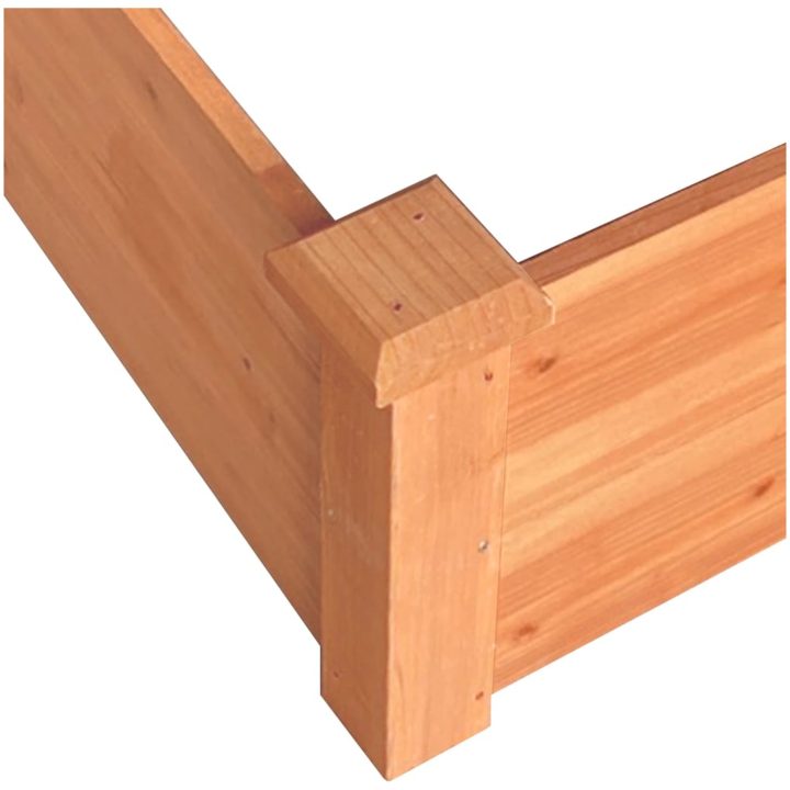 Odlingslåda upphöjd brun 120x120x56 cm massivt granträ vidaXL – bild 6
