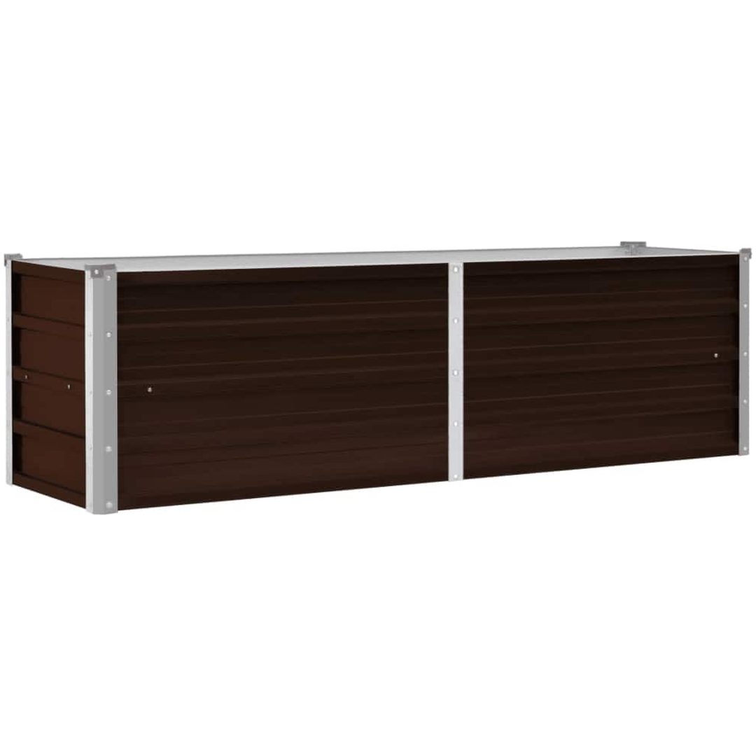 Odlingslåda upphöjd brun galvaniserat stål vidaXL 160 x 40 x 45 cm – bild 2