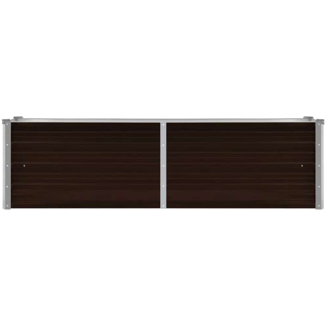 Odlingslåda upphöjd brun galvaniserat stål vidaXL 160 x 40 x 45 cm – bild 4