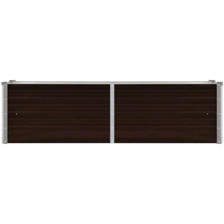 Odlingslåda upphöjd brun galvaniserat stål vidaXL 160 x 40 x 45 cm – bild 4